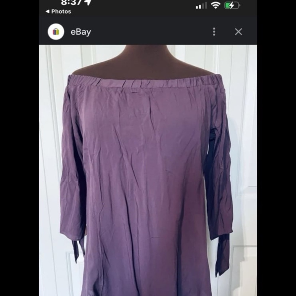 Just Quella NWT Women's Purple Off-Shoulder Boho Flowy Blouse